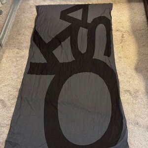 Oska cotton Gray and Black lagenlook Scarf